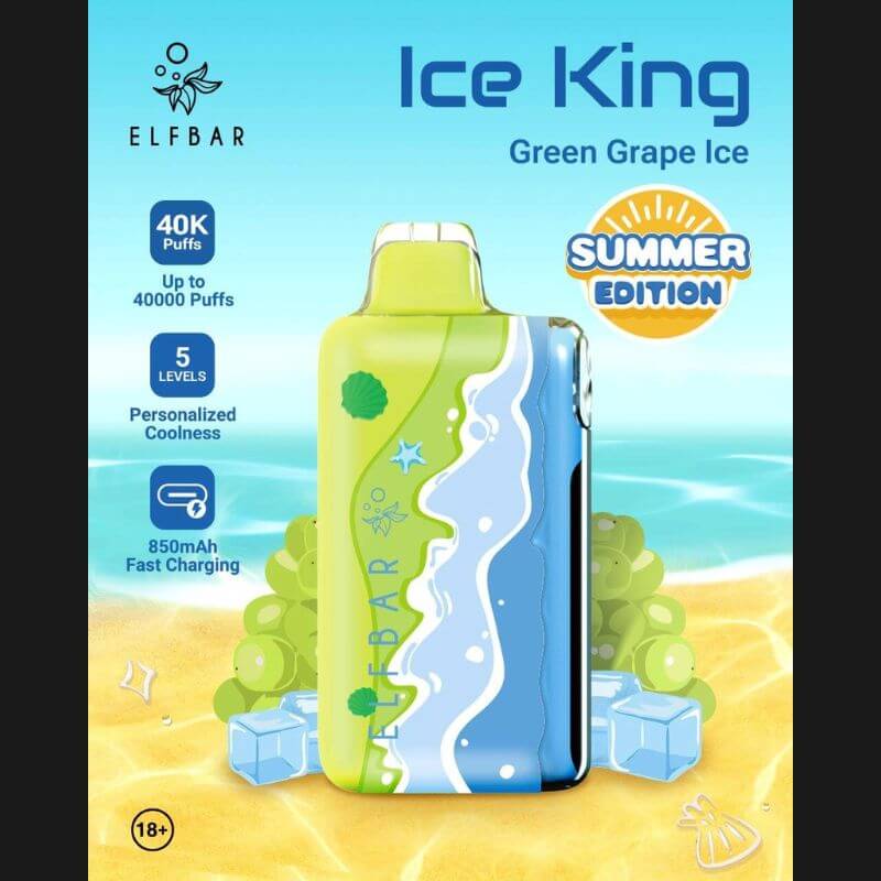 SGVape-ELFBAR-ICE-KING-40K-GREEN-GRAPE-ICE-SG-Vape-Bar
