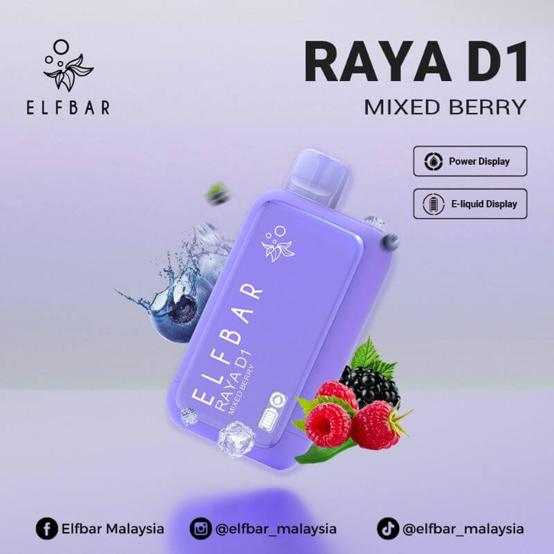 SGVape-ELFBAR-RAYA-D1-13K-MIXED-BERRY-SG-Vape-Bar