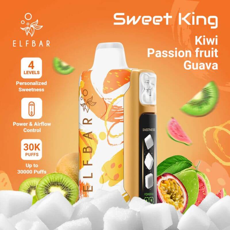 SGVape-ELFBAR-SWEET-KING-30K-KIWI-PASSION-FRUIT-GUAVA-SG-Vape-Bar