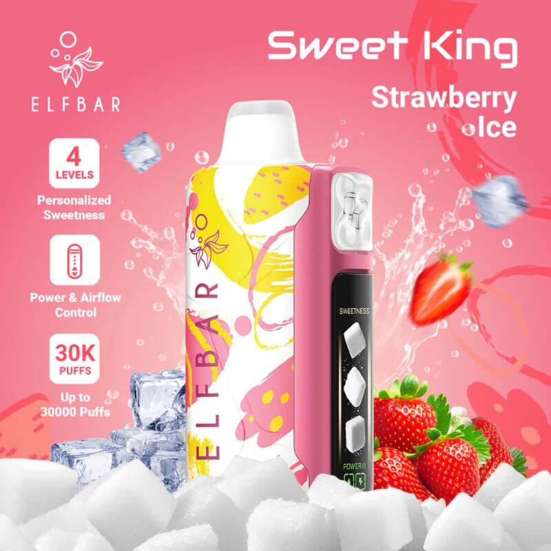 SGVape-ELFBAR-SWEET-KING-30K-STRAWBERRY-ICE-SG-Vape-Bar