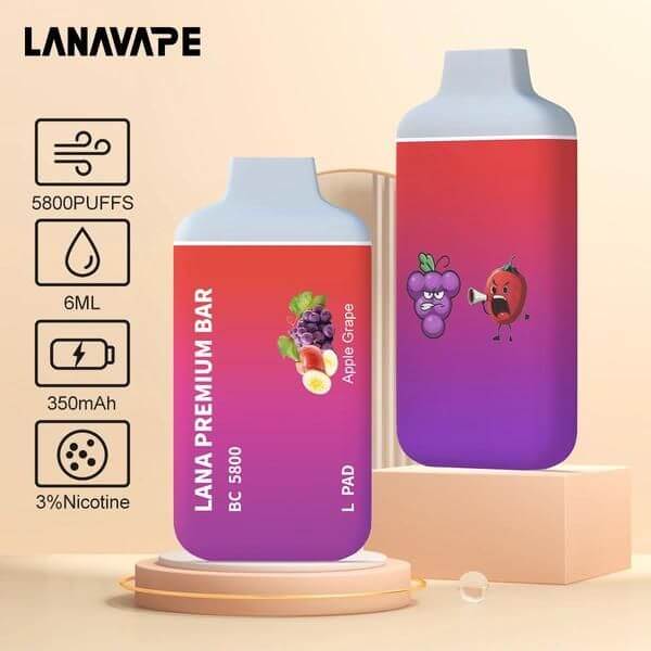 SGVape-LANA-PREMIUM-BAR-5800-PUFFS-APPLE-GRAPE-Sg-Vape-Bar