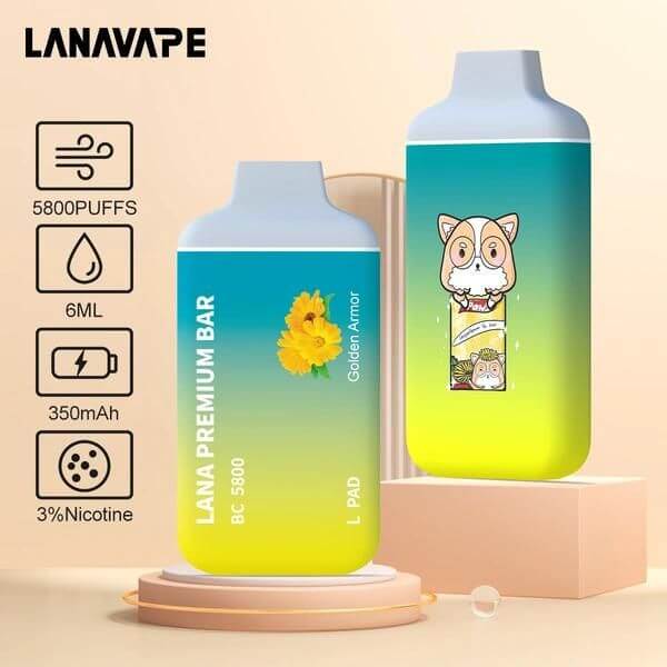 SGVape-LANA-PREMIUM-BAR-5800-PUFFS-GOLDEN-ARMOR-Sg-Vape-Bar