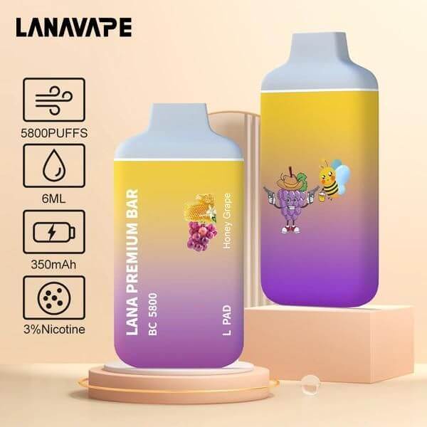 SGVape-LANA-PREMIUM-BAR-5800-PUFFS-HONEY-GRAPE-Sg-Vape-Bar