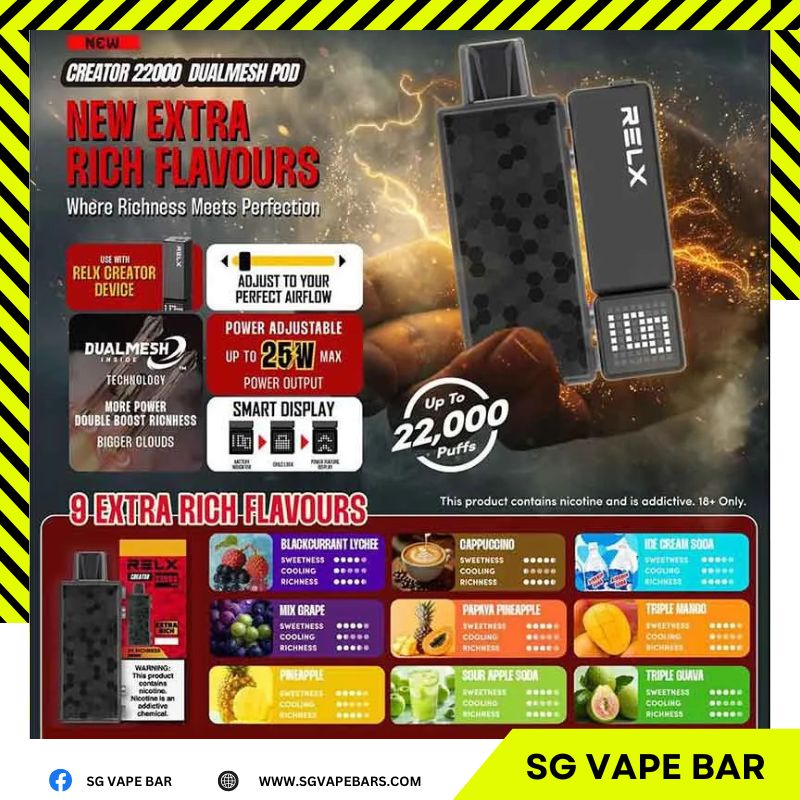 RELX CREATOR 22,000 Puffs - SG VAPE BAR RELX CREATOR 22,000 Puffs - SG VAPE BAR