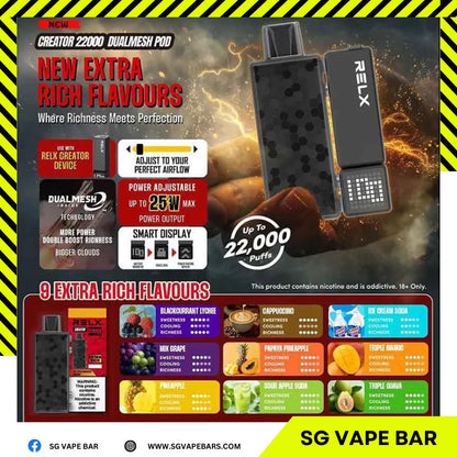 RELX CREATOR 22,000 Puffs - SG VAPE BAR RELX CREATOR 22,000 Puffs - SG VAPE BAR