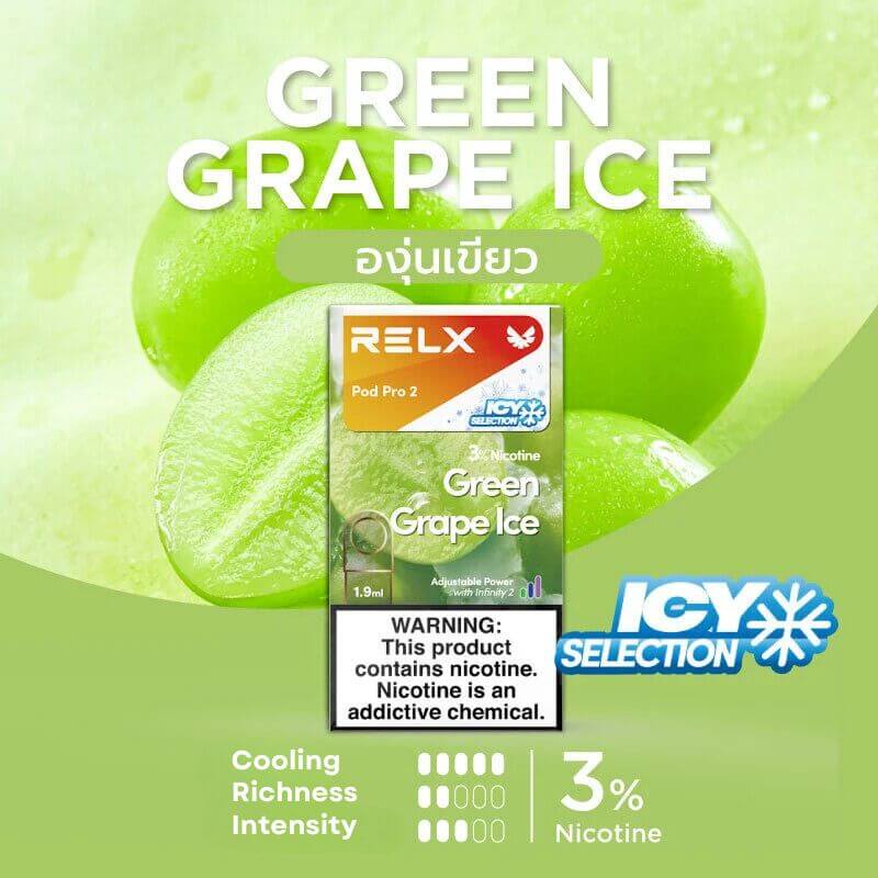 SGVape-RELX-Infinity-Pod-Green-Grape-Ice-SG-Vape-Bar